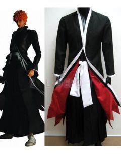   Bleach Cosplay Ichigo Kurosaki Bankai Party Costume Kimono Cloak