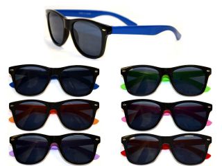 Kids Boys Girls Classic 2 Tone Wayfarer Sunglasses 6 Colors Small 4.7 