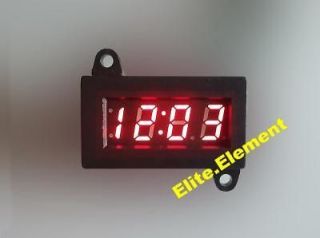 Micro Digital Clock Red LED For Car Motorcycle Motorbike Scooter Bike 