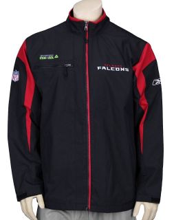   Falcons NFL Football Mens Stage Lightweight Coaches Jacket, Black