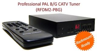 RF Coax To Composite RCA Video Audio Converter W/IR Remote For PAL B/G 