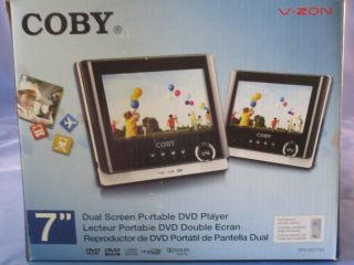 COBY 7 Dual Screen Portable DVD Player New in box