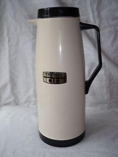   Retro Vintage Kitsch White Black Thermos Picnic Flask Decor Jug Coffe