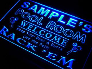 Pool Room Rack em Man Cave Home Bar Beer Neon Light Sign py331py360