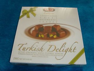 Turkish Delight With Pistachio Covered With Milk Chocolate 250gr