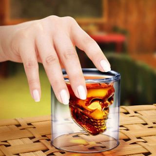   Skull Head Vodka Shot Milk Wine Beer Glass Drinking Bar Cup Coffee Mug