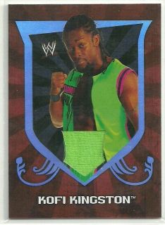 WWE Topps 2011 Classic Kofi Kingston Shirt Swatch Relic Card RARE 