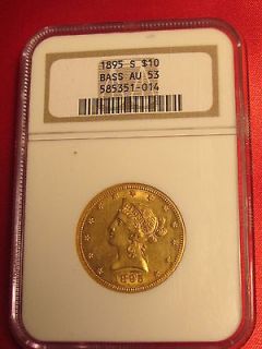   BASS COLLECTION* 1895 S (San Francisco) $10 LIBERTY HEAD GOLD COIN