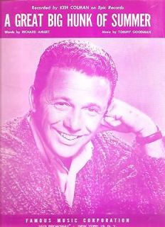 Sheet Music 1965 A Great Big Hunk Of Summer Ken Coleman 249