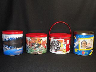 TRAILS END POPCORN COLLECTIBLE TINS SET OF 4