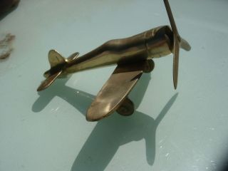 COLLECTABLE BRASS MODEL OF WAR TIME AEROPLANE
