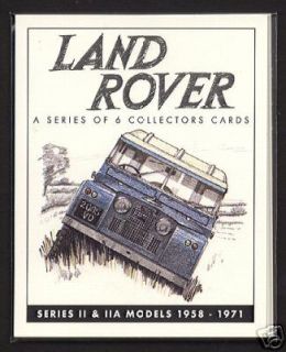 LAND ROVER SERIES 2 Original Collectors Cards 1958 71