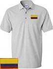 COLOMBIA COUNTRY FLAG SOCCER GOLF EMBROIDERED EMBROIDERY POLO SHIRT