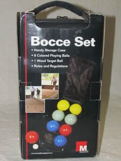   Ball Outdoor Game Playing Set Heavy Colored Balls Black Carry Case