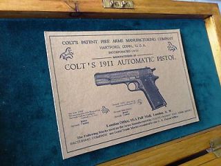 Colt 45 1911 Gun Case Label * FREE UK DELIVERY* COLT 45