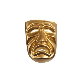 Gold Theater Plastic Comedy Adult Tragedy Mask Costume Accessory