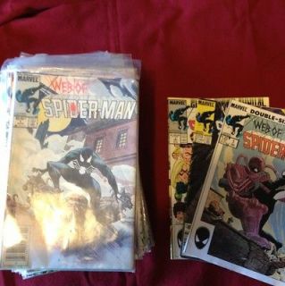 Web Of Spiderman Lot 1 54 Comic Books Plu Annuals 1 3. Bonus Excalibur 