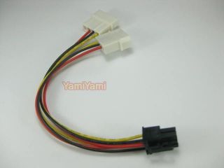 to 6 Pin F PCI E Y PC Video Card Power Cable