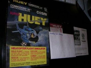 Super Huey Cosmi C64 Commodore 64 Disk Game Helicopter Simulator 