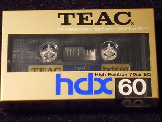 Teac HDX 60 Blank Cassette Recording Tape (NEW)