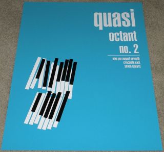 Quasi Octant No. 2 silkscreen concert poster Crocodile Cafe Seattle