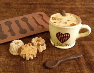 TWO x Spoons Chocolate Mould Candy Mold Silicone Bakeware Cupcake Cake 