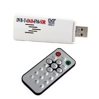 DVB T USB Mini Digital TV SDR FM+DAB Radio Tuner Receiver Stick White 