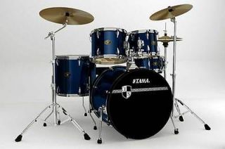   5pc Complete Drum Set (22), Cymbals + Hardware  Midnight Blue