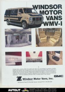   GMC Windsor WMV I Motorhome RV Camper Conversion Van Truck Brochure