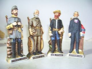 McCormick Set Of 4 Civil War Confederate Generals Miniature Decanters