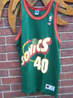 COOL NM SHAWN KEMP MADE IN USA CHAMPION JERSEY SONICS SIZE 48