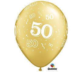 Anniversary 50th Qualatex 11 Latex Decorative Party Celebration 