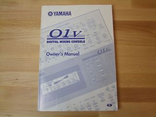 Owners Manual for Yamaha O1V Digital Mixing Console