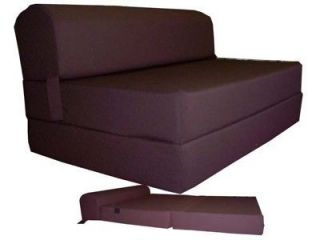   Size Sleeper Chair Folding Foam Bed Sofa Couch 32W x 70L Beds Brown