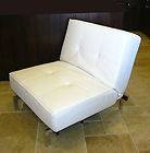   Faux Leather Convertible SOFA & CHAIR Split Back Couch Bed Sleeper Set