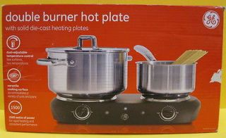 GE DOUBLE BURNER HOT PLATE #169214 rapid heating consistent 