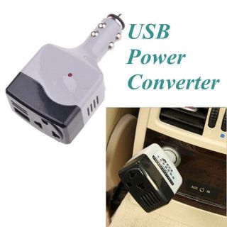 Car Charger Power Inverter Adapter DC to AC Converter Plus USB Outlet