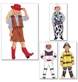 Butterick Sewing Pattern 3244 Kids Costumes Cowbo​y/Girl,Astrona 