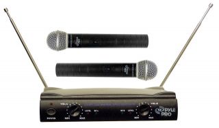   PDWM2500 Professional Dual VHF Wireless Microphone Mic System 2 Mics