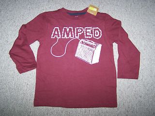 NWT CRAZY 8 BOYS LONG SLEEVE TEE AMPED SIZE XS ( 4 ) YEARS