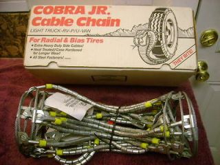 New Quality Cobra Jr. Light Truck RV Pick Up Van Snow Cable Chains 