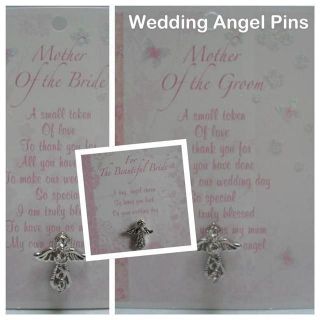Wedding Crystal Guardian Angel Pin/Badge   Variety You Choose