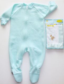 Carters infant boy or girl 6 12 month zip up fleece blanket footie 