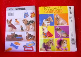 CAT DOG PET BED COAT TOY STOCKING   SIX *CUTE* COSTUMES   2 Patterns 