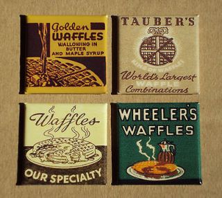 Waffle FRIDGE MAGNET Set wheeler tauber golden syrup matchbook waffles 
