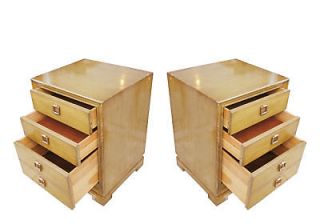 1950s Bedside Cabinets With Copper Pulls Pair