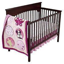   MICKEY MOUSE 3 PIECE Baby GIRL Nursery Crib Bedding Set PINK Disney