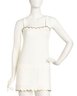 Chloe Scalloped Pique Coverup