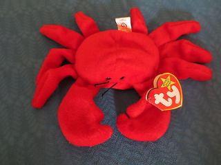 MINT Ty Digger Beanie Babies red crab stuffed animal SALE