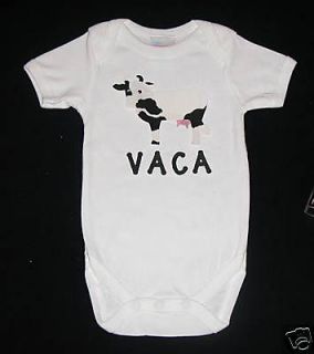Baby Onesie Featuring VACA   Portuguese for Cow